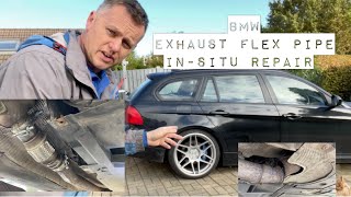 Bmw Exhaust Flex Repair, InSitu Pipe Repair With No Welding. 3 Series 318D, 320d 118d 120d 520d