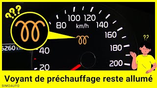 Pourquoi le voyant de préchauffage reste allumé | SIMOAUTO