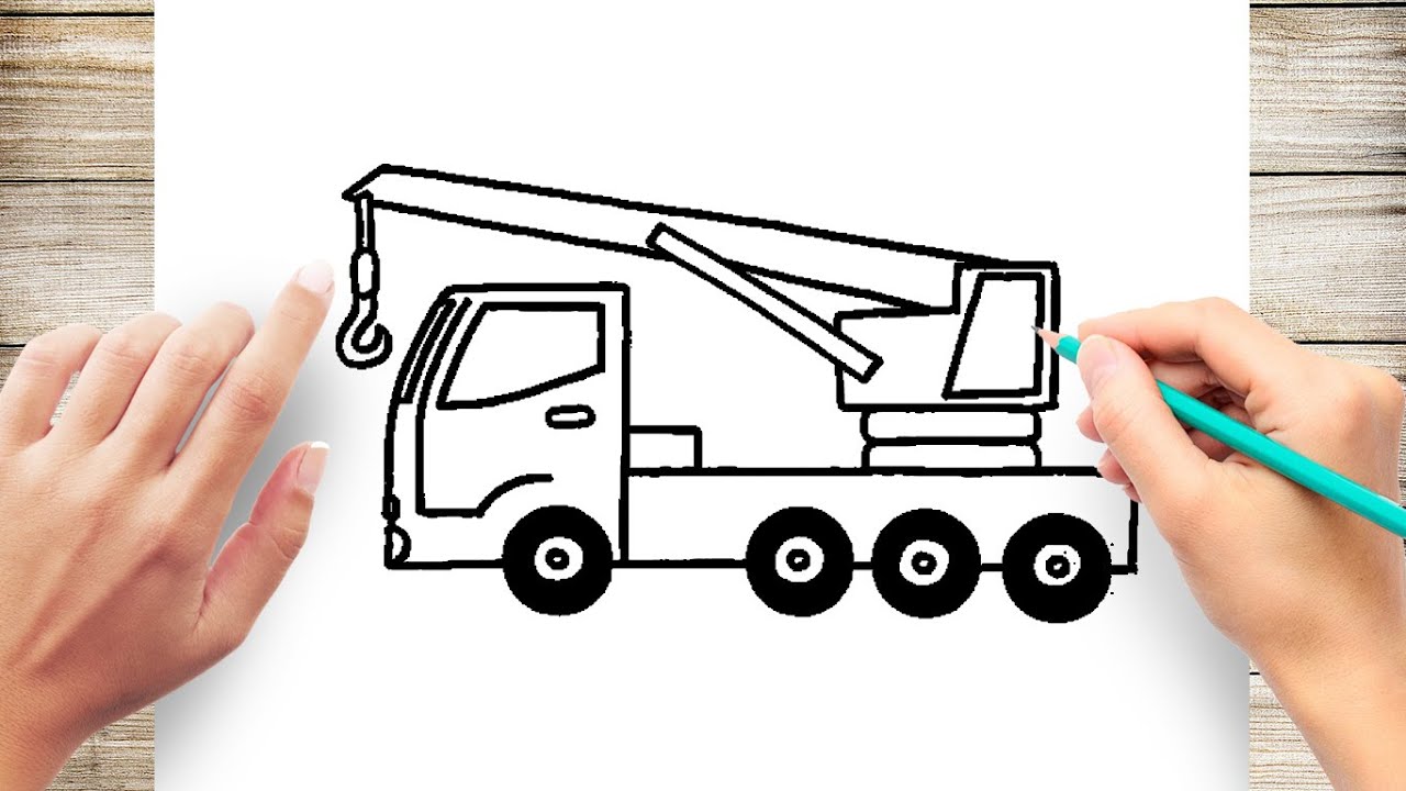 Truck Cranes Set Hand Drawn Sketch Stock Vector Royalty Free 416991706   Shutterstock
