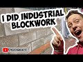 How i lay heavy concrete blocks bricklaying construction build