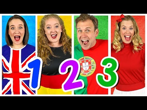 "Counting to 10" in Four MORE Languages! Kids Learn to Count - Numbers Song