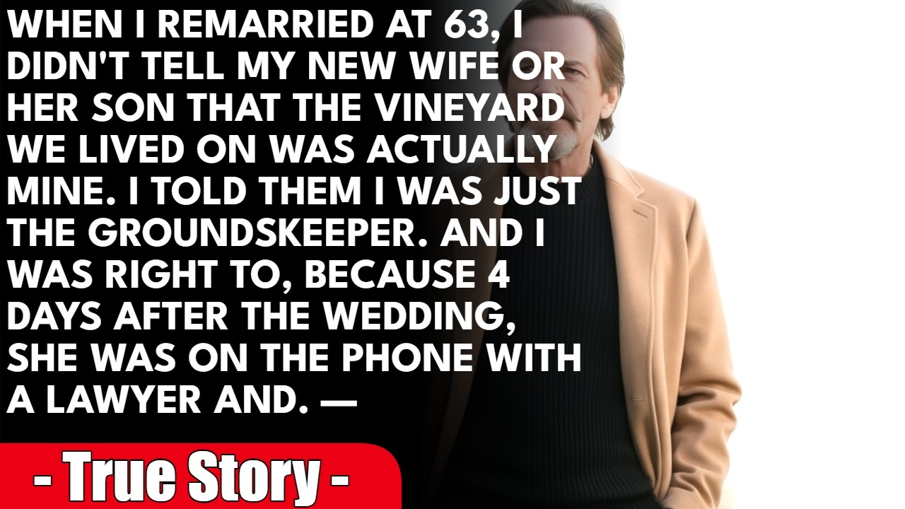 I let my new wife believe I was just a hired hand at my own vineyard. On the fourth day after our honeymoon, I woke up early and found her on the phone with her son, talking about the county...