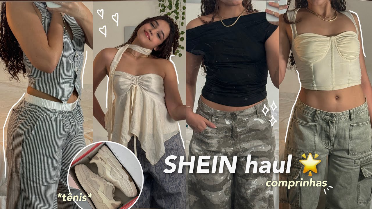 compras da SHEIN *haul* 🌟| tênis, cargo, blusinhas, wide…