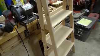 I made this ladder shelf unit for a guy I work with. A lot less talking in this one. let me know if it