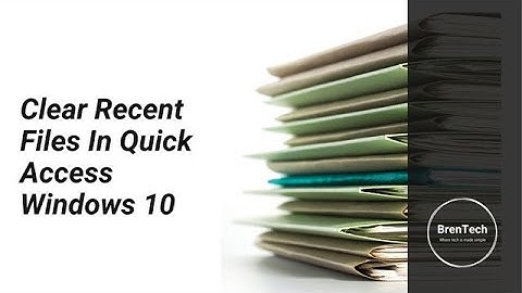 Clear Recent Files In Quick Access In Windows 10