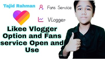 লাইকিতে কিভাবে Vlogger option on করে দেখুন।