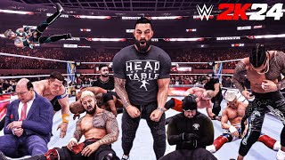 WWE 2K24  Roman Reigns Destroys EVERYONE in Gauntlet Match | Gameplay