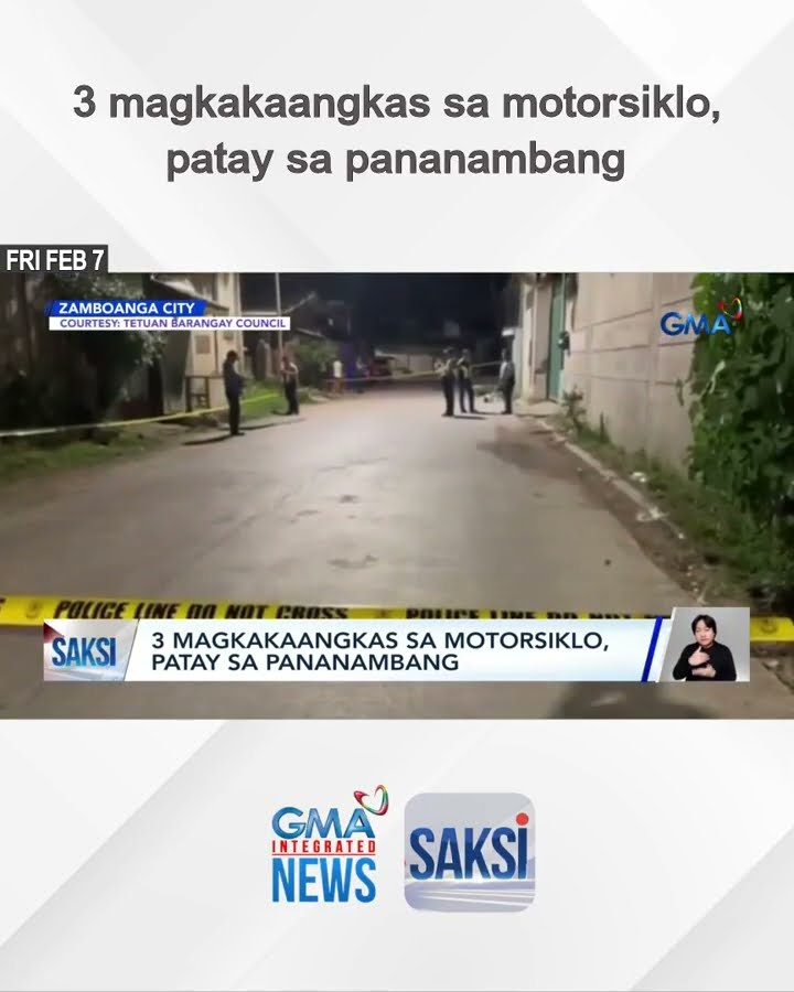 3 magkakaangkas sa motorsiklo, patay sa pananambang | Saksi
