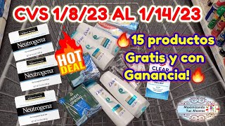 🛍🔥15 Productos Gratis + Ganancia🔥 Irish Spring, Clear, Dove entre otros💥 CVS 👉🏻1\/8\/23 al 1\/14\/23