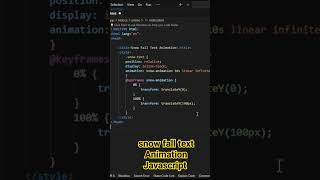 Snow fall text animation Javascript #javascript #animatedtext #animation