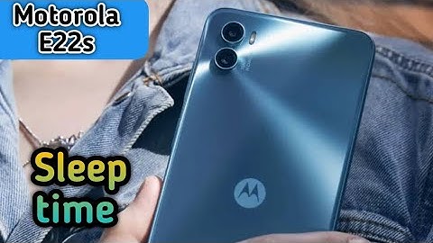How To Change Screen Lock Time Setting In Motorola E22s, Sleep Time Setting