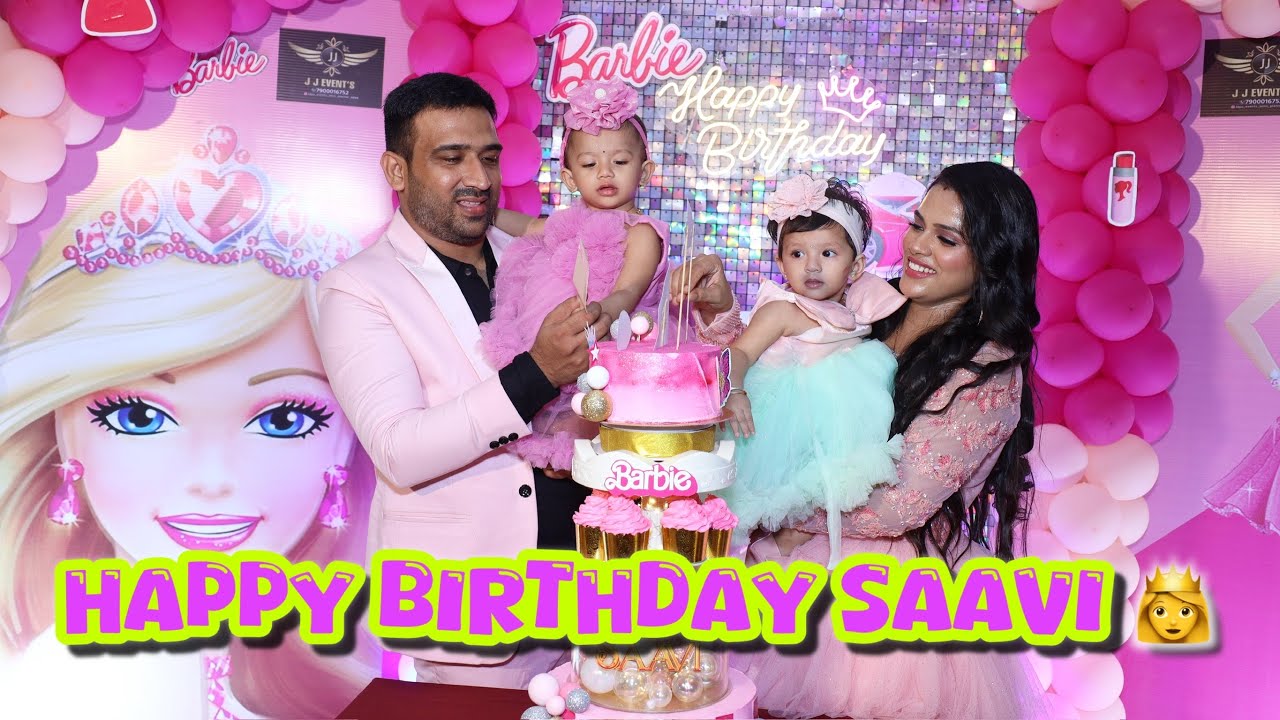 Happy birthday Barbie 🧚‍♀️ Saavi’s birthday | ABHUNI | Family birthday Celebration 🎉 | @Abhuni