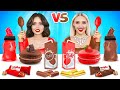 Rich food vs broke food chocolate challenge  expensive vs cheap yummies by ratata brilliant