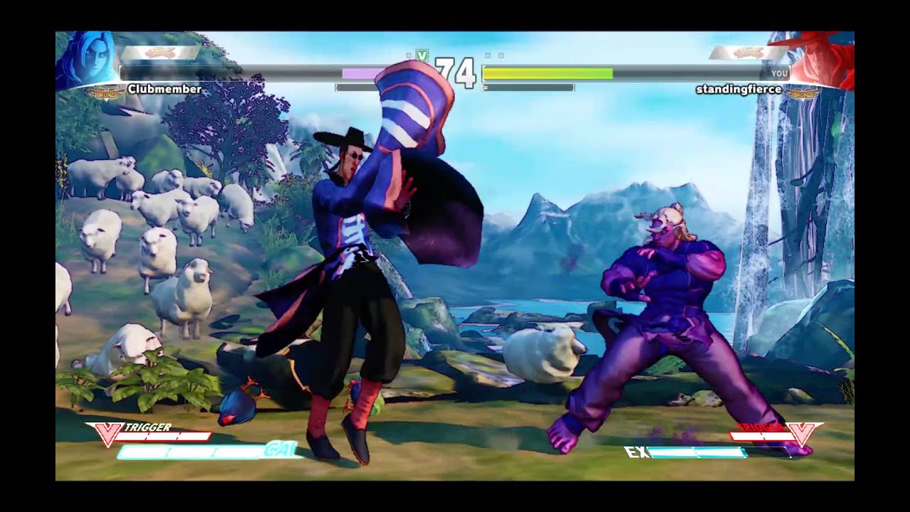 Street Fighter V standingfierce (FANG) vs Clubmember (Ken)