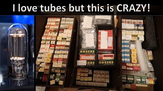 An audiophile Mr. Vintages lifetime tube collection.