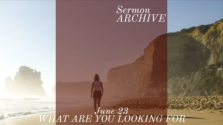 Sermon: "What Are You Looking For" by Rev. Dr. Ken...