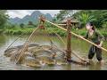 The Beautiful Country Girl Makes A Bamboo Trap To Harvest Fish From The Stream