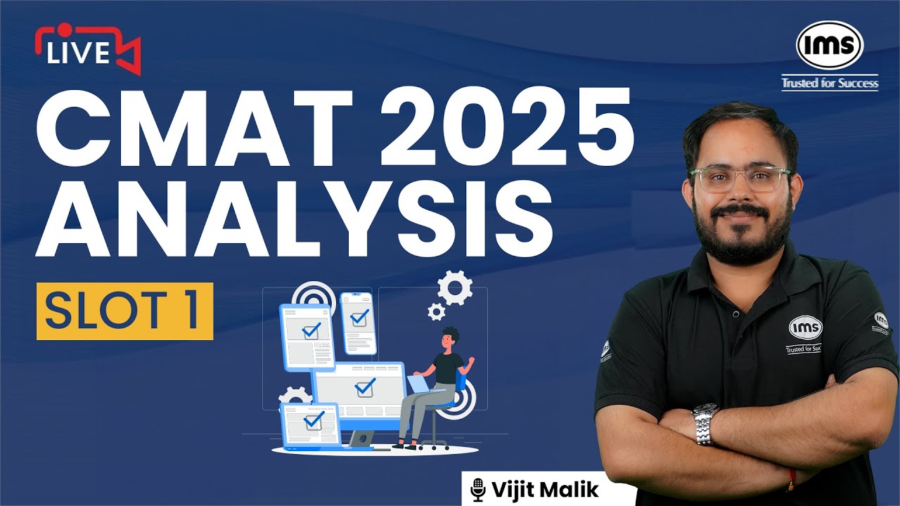 CMAT 2025 Slot 1 Analysis | Difficulty Levels, Cut-offs & Test Insights | Vijit Malik