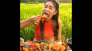 Ultimate Giant Meat Leg Challenge in the Rice Field 🌾🍖 | VDO park #foodiechronicles #foodielife #eat