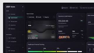 AI-Powered Health & Finance Dashboard UI Design | Modern Fintech Web App