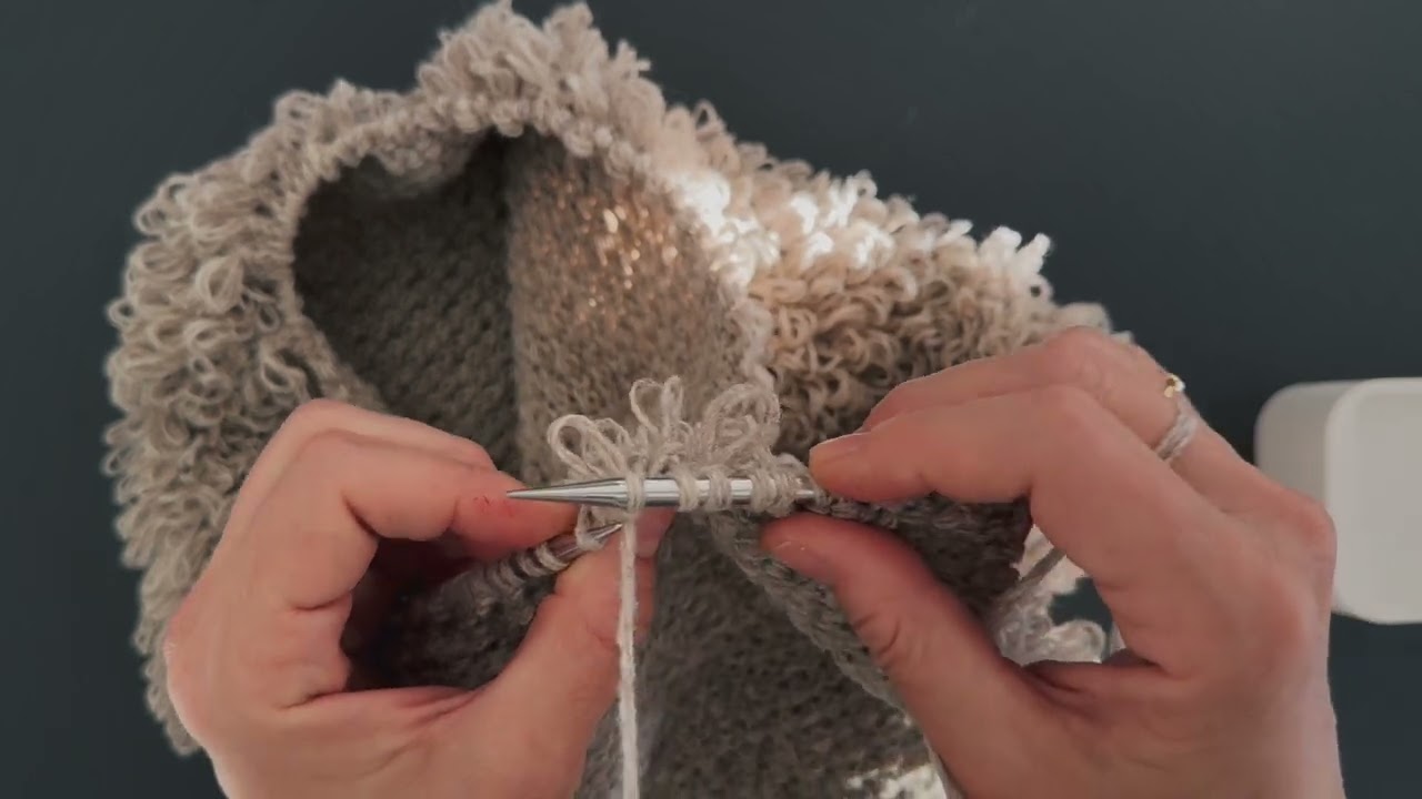 How to purl the loop stitch