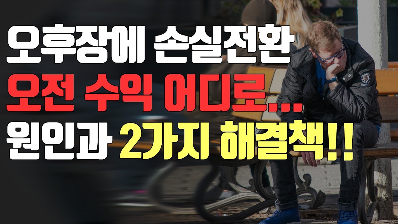 오후장 매매로 손실 전환 고치는 2가지 해결책