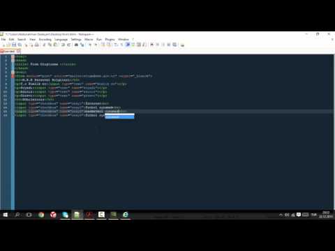 Not Defteri Ile HTMl Form Sayfası Yapma