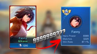 TOP GLOBAL FANNY MIKASA is HERE?!!!⚡| HOW MUCH OVERALL?! 🔥| SOLO RANKED GAMEPLAY!! |MLBB