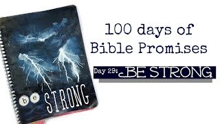 100 days of bible promises process video | Day 29: Be Strong | Stormy Lightning Acrylic Painting