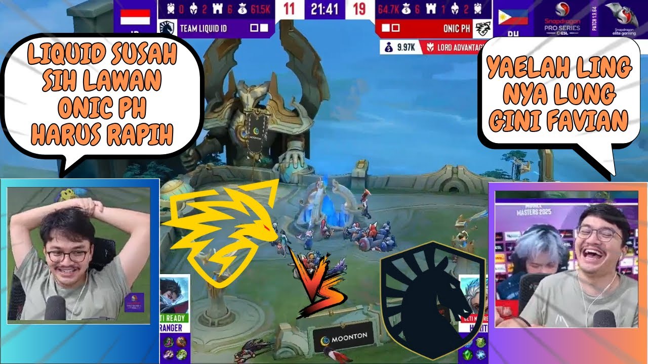 WADUH FAVIAN LING LUNG NIH | REACTION ADE SETIAWAN TEAM LIQUID VS ONIC PH ESL