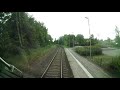 Cab view  zittaudresden  trilex  saxony  part of the railway in east germany