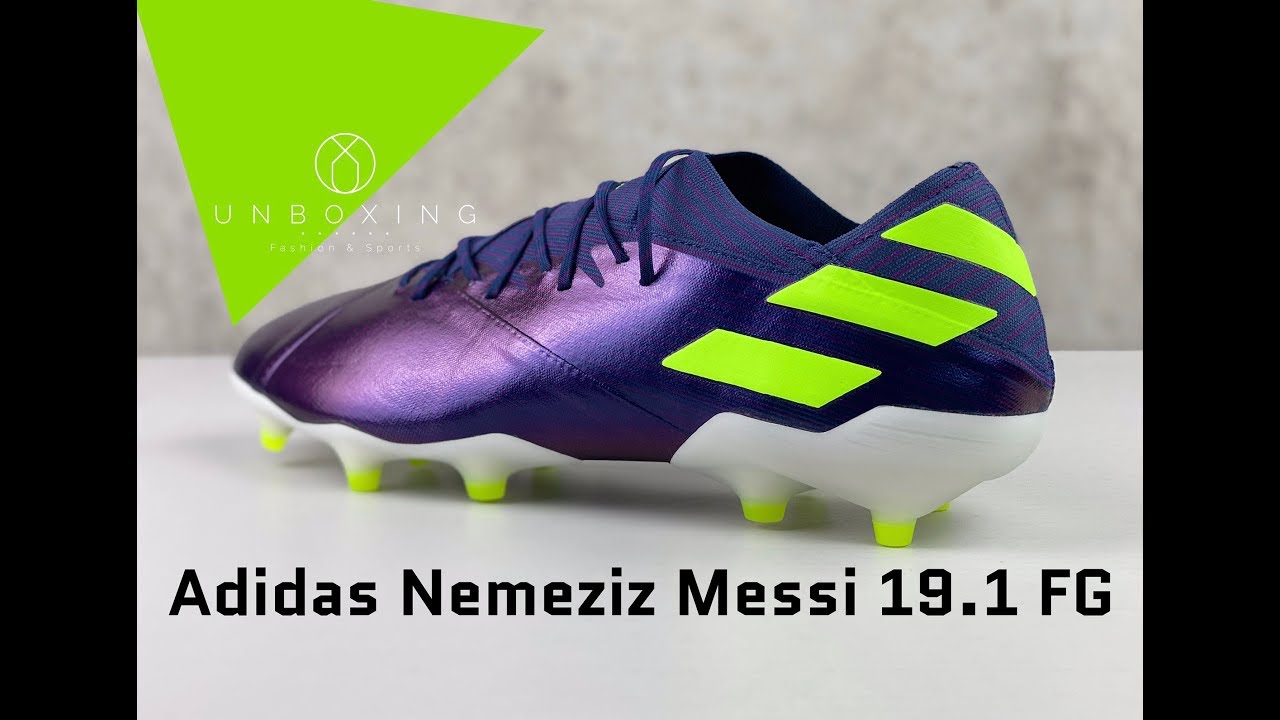 Adidas Nemeziz Messi 19.1 FG ‘Tech Indigo/Sig Green/Glory Pur | UNBOXING & ON FEET | football boots