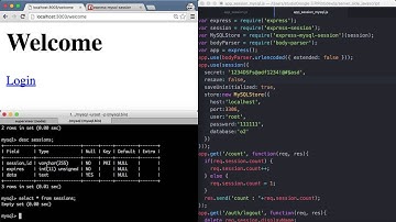 Server Side JavaScript - session 9 : session store - mysql