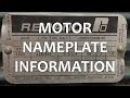 Motor Nameplate Information