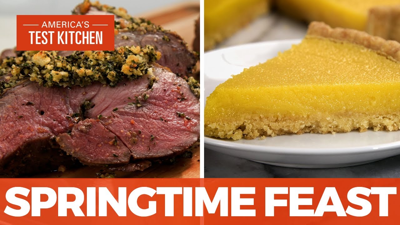 How to Make Roast Leg of Lamb with Garlic Breadcrumb Crust and Lemon-Olive Oil Tart | America