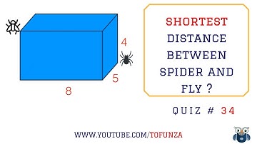Math Puzzles with Answers in 60 seconds - What is the Shortest Distance?