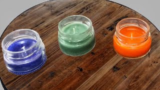 DIY scented candles in 5 minutes - recycle jars #DIY #ScentedCandles #5minutecrafts #Reuse #recycle