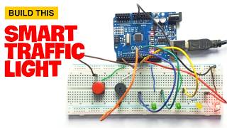 How to Build a Smart Traffic Light with Arduino Uno | Pedestrian Button & Buzzer Tutorial