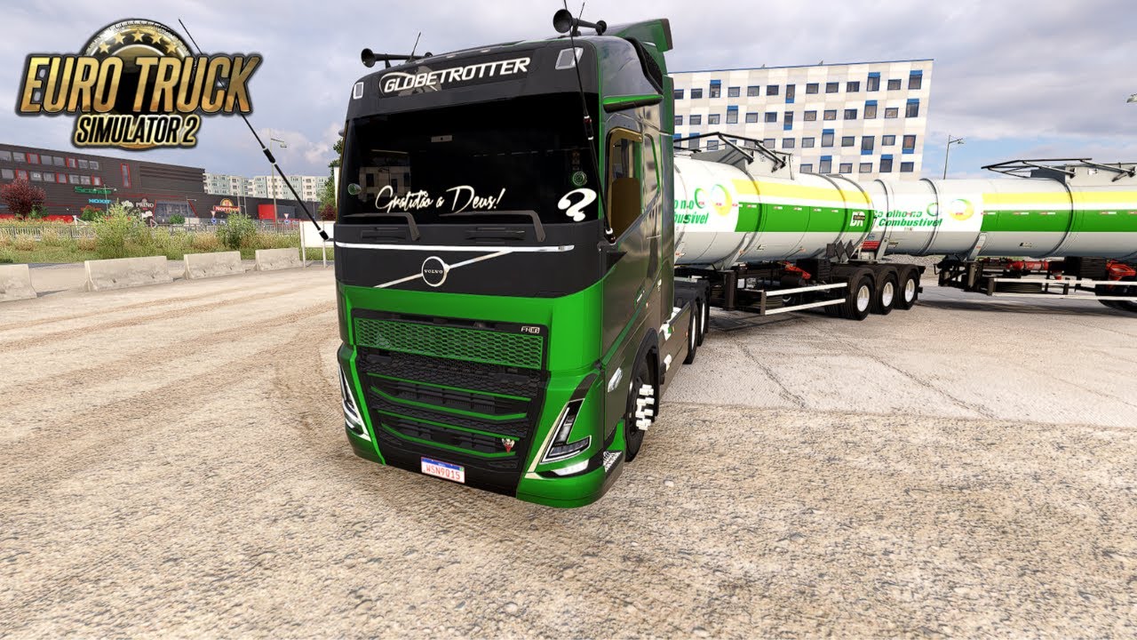 Ronco Insano! Volvo 540cv Escapamento Diretão Transportando Biodiesel | ETS2 Nordic Horizons