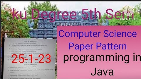 Ku Degree 5th sem computer science paper pattern 2023/important questions computer science 5th sem /