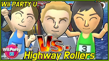 Wii Party U - Highway Rollers Lucia Vs Matt VS Xixi | AlexGamingTV