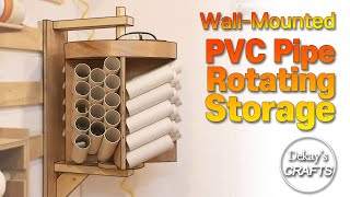 Wall-Mounted Spinning tools Storage from PVC pipe [woodworks]