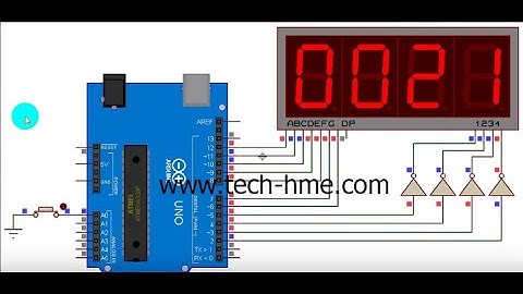 محاكاة اردوينو مع 7-segment على Proteus