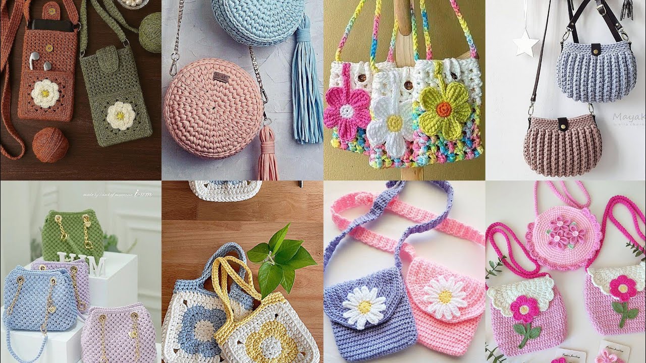 AttractiveTop crochet hand bags Designs ideas for beginners