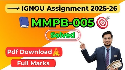 MMPB 005 Solved Assignment 2025-26 English Medium