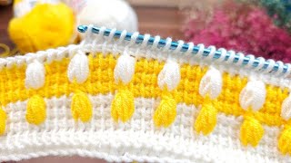 Excellent ??⚡️Super Easy Tunusian crochet baby blanket for beginners// Tunus işi bebek battaniyesi