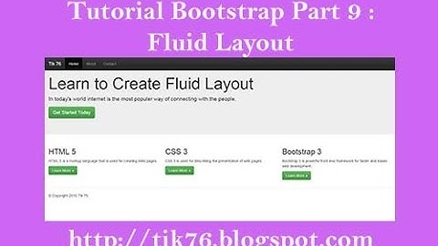 Tutorial Bootstrap Part 9 : Create Simple Fluid Layout