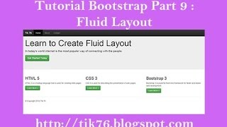 Tutorial Bootstrap Part 9 : Create Simple Fluid Layout