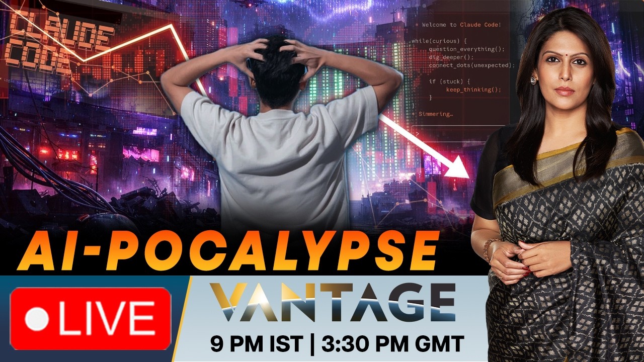 LIVE: AI Disruption Wipes $22 Billion Off Indian Tech Stocks | Vantage with Palki Sharma | N18L