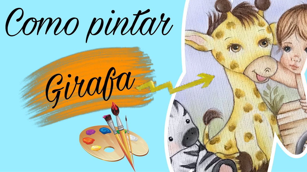 Como pintar uma girafa (Tema Safari) #acrilex #pinceis #atelier